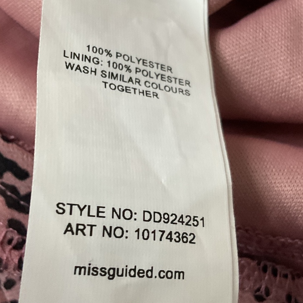 Missguided Pink Animal Print Long Sleeve Dress - Picture 12 of 12